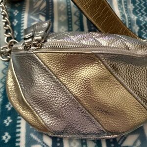 New 100% leather Silver and Gold Women's Bag bought from The Sisters Boutique